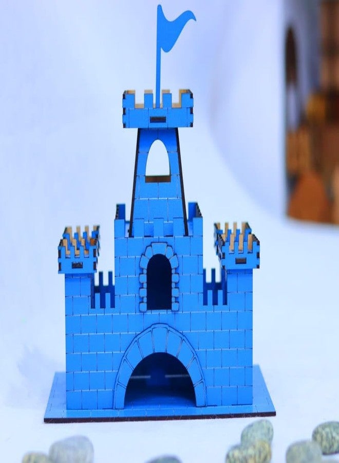 TRENDING HUT 3D Puzzle Home Decor, Construction Toy, Modeling Kit, School Project - Easy to Assemble MDF Toys. (3D Castle, 47, Count) - Image 2